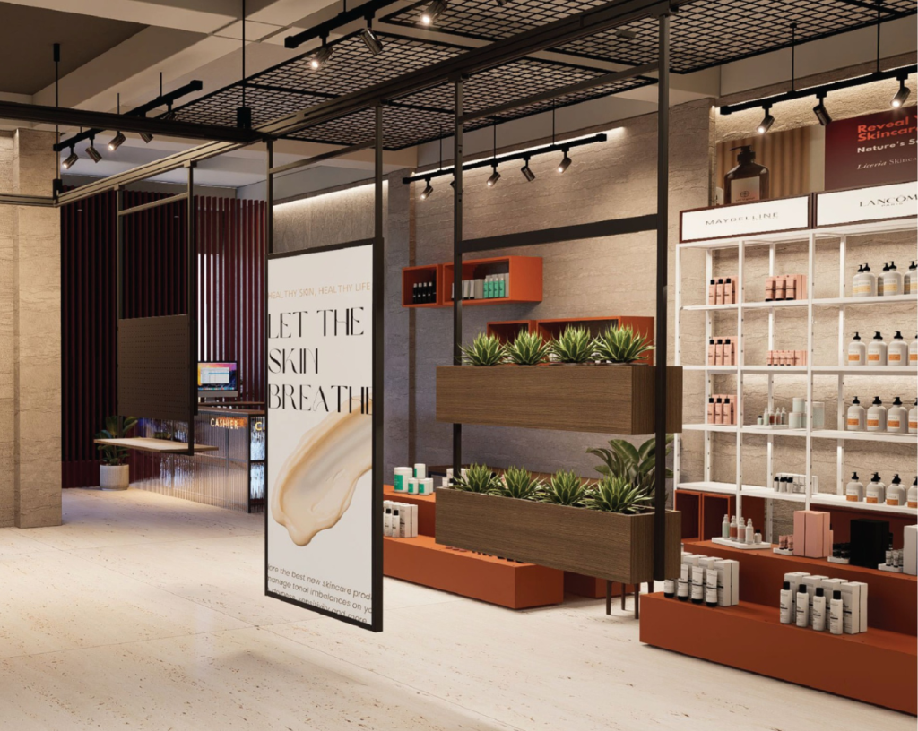 MOFI fixtures used in a pop-up retail setup
